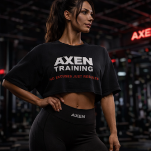 AXEN TRAINING – Crop Tee Oversize “Relentless”