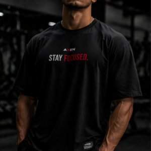 Camiseta Oversize AXEN Stay Focused Black