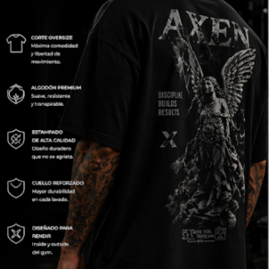 Camiseta Oversize AXEN Discipline Angel Black