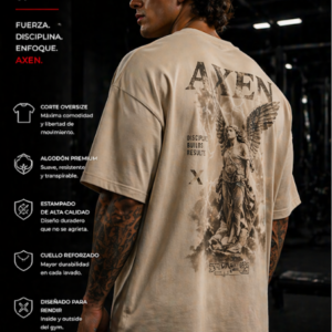 Camiseta Oversize AXEN Discipline Angel Sand