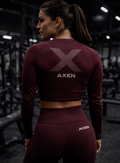 Conjunto Deportivo AXEN Sculpt Burgundy Women - Imagen 2