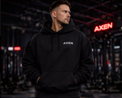 Sudadera Hoodie AXEN Essential Black